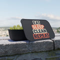 Bento Box - "Eat Sleep Clean Repeat" Reusable Lunch Container with Utensils