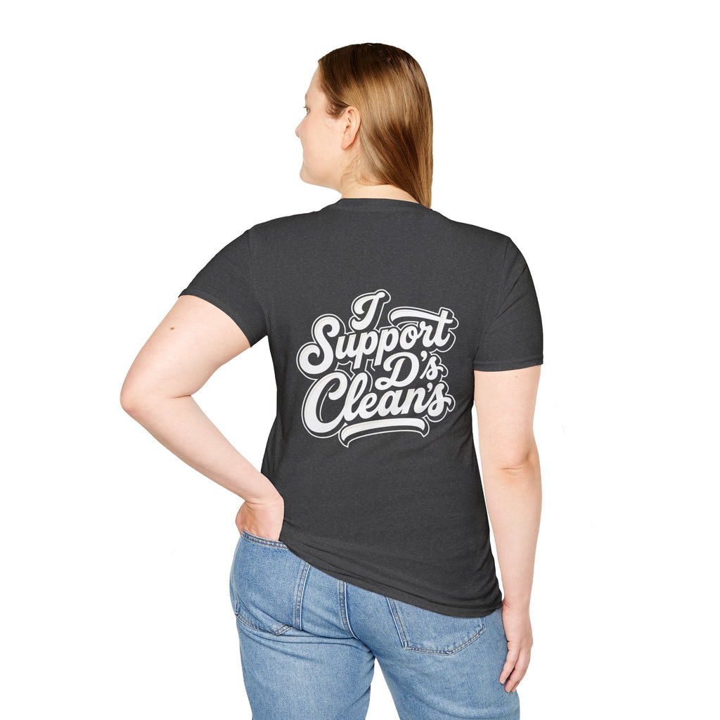T-Shirt — Casual Olive Graphic Tee with 'Pro Clean Merch' Script Logo