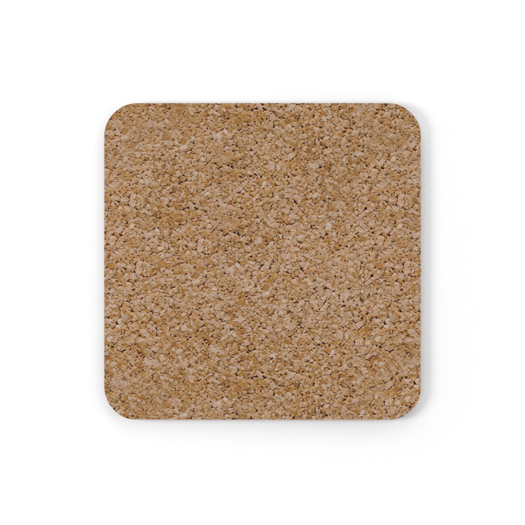 Cork Coaster — Personalized Maid Illustration with Coffee (Custom Name)