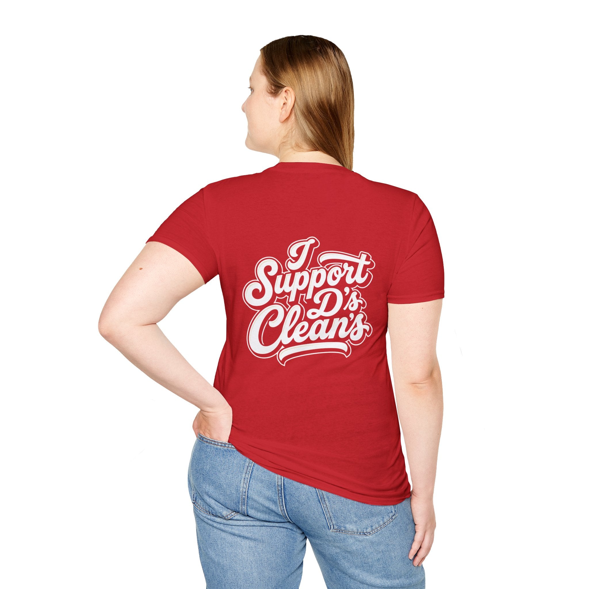 T-Shirt — Casual Olive Graphic Tee with 'Pro Clean Merch' Script Logo