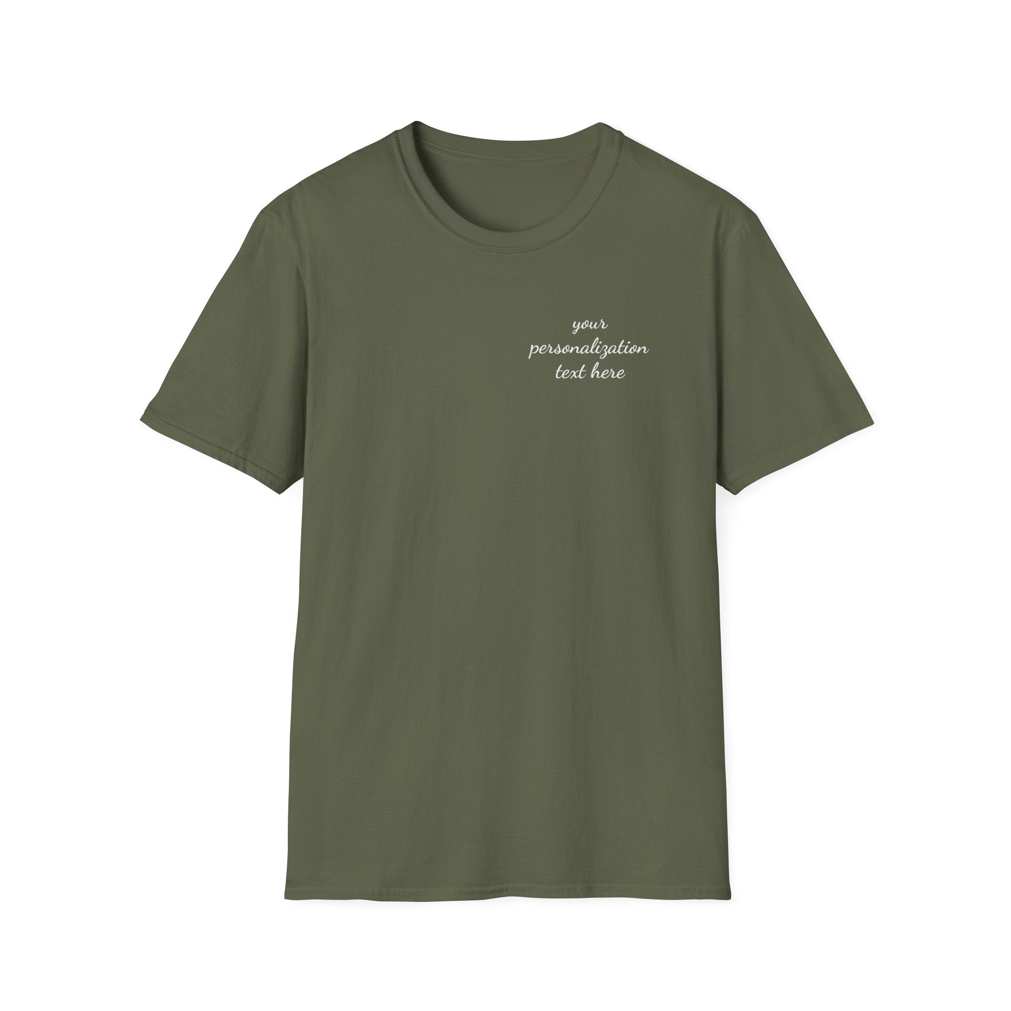 Personalize you tee. Business in the front, Humor in the back.