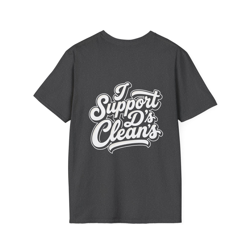 T-Shirt — Casual Olive Graphic Tee with 'Pro Clean Merch' Script Logo